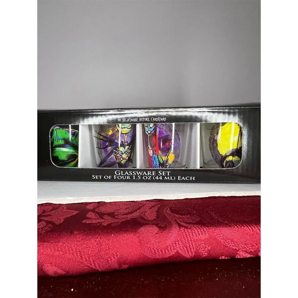 Disney Nightmare Before Christmas Mini Glassware Set of 4 Halloween - Picture 5 of 5